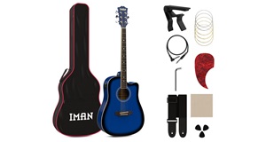 Iman Alabama D-10CE Cobalt Blue Pack Guitarra Electroacústica-Em stock.