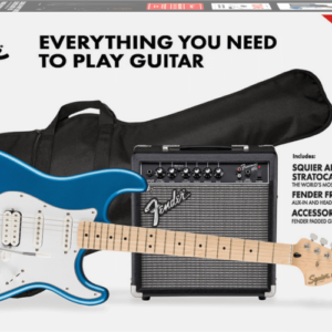 Fender Squier Affinity Series Stratocaster HSS MN Lake Placid Blue + Frontman 15G + Estojo