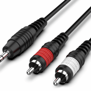 Audibax Bronze Cabo Minijack Stereo a 2 RCA Macho 3 Metros Negro-Em stock