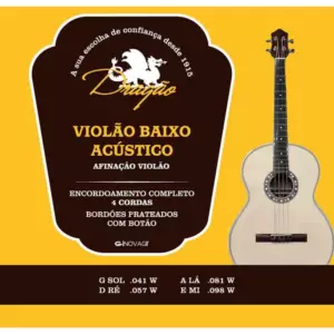 Mais Vendido Dragão SET CORDAS Baixo Acustico 665-Em stock