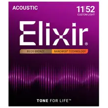 Elixir Nanoweb Custom Light Acoustic 11/52