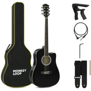 Monkey Loop Valley D-10CE Black - pack guitarra