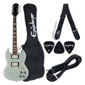 Epiphone Power Players SG com capa e ACC Ice Blue