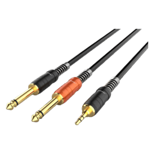 Audibax Pro Cable 2 Jack Mono a Minijack Stereo 3 Metros
