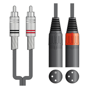 Citronic Classic Audio Lead 2 x RCA para XLR Macho 1,5 Metros