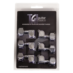 Carrilhões TGI para guitarra elétrica, estilo M6 cromado.