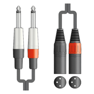 Citronic Classic Audio Cable 2 x Mono Jacks 6.3mm to 2 x XLR Male Connectors 1.5m