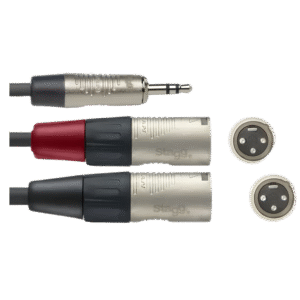 Stagg Cable Y Serie N, Mini Jack Estéreo a XLR Mono 1m